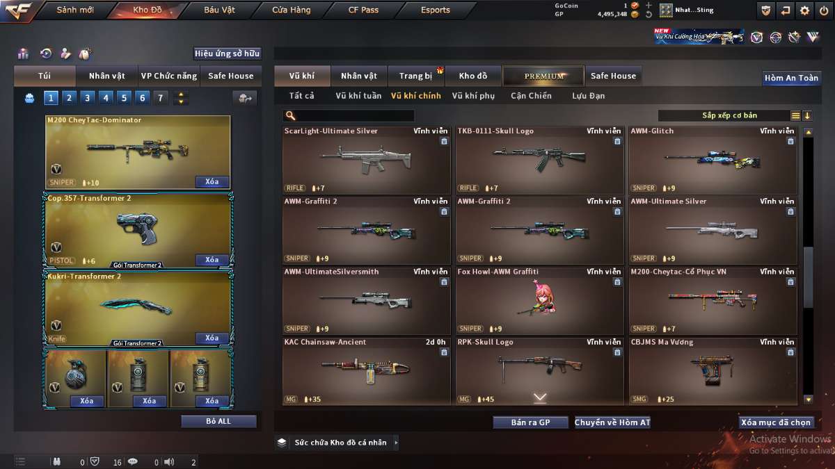 shop acc cf uy tin gia re